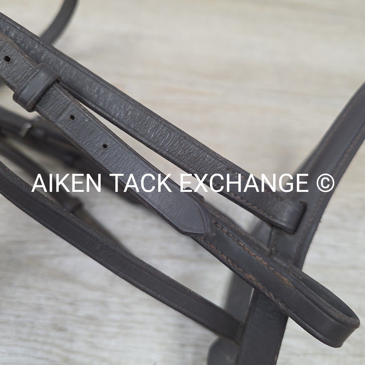 Plain Raised Bridle, No Reins, Brown, Size Cob