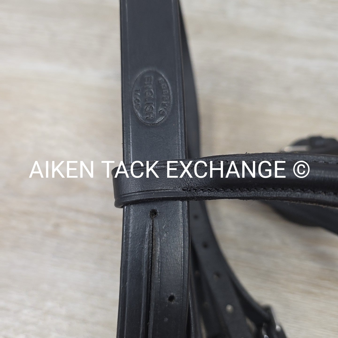 Bobby's English Tack Weymouth Double Bridle with Matching Rein Set, Black, Size
