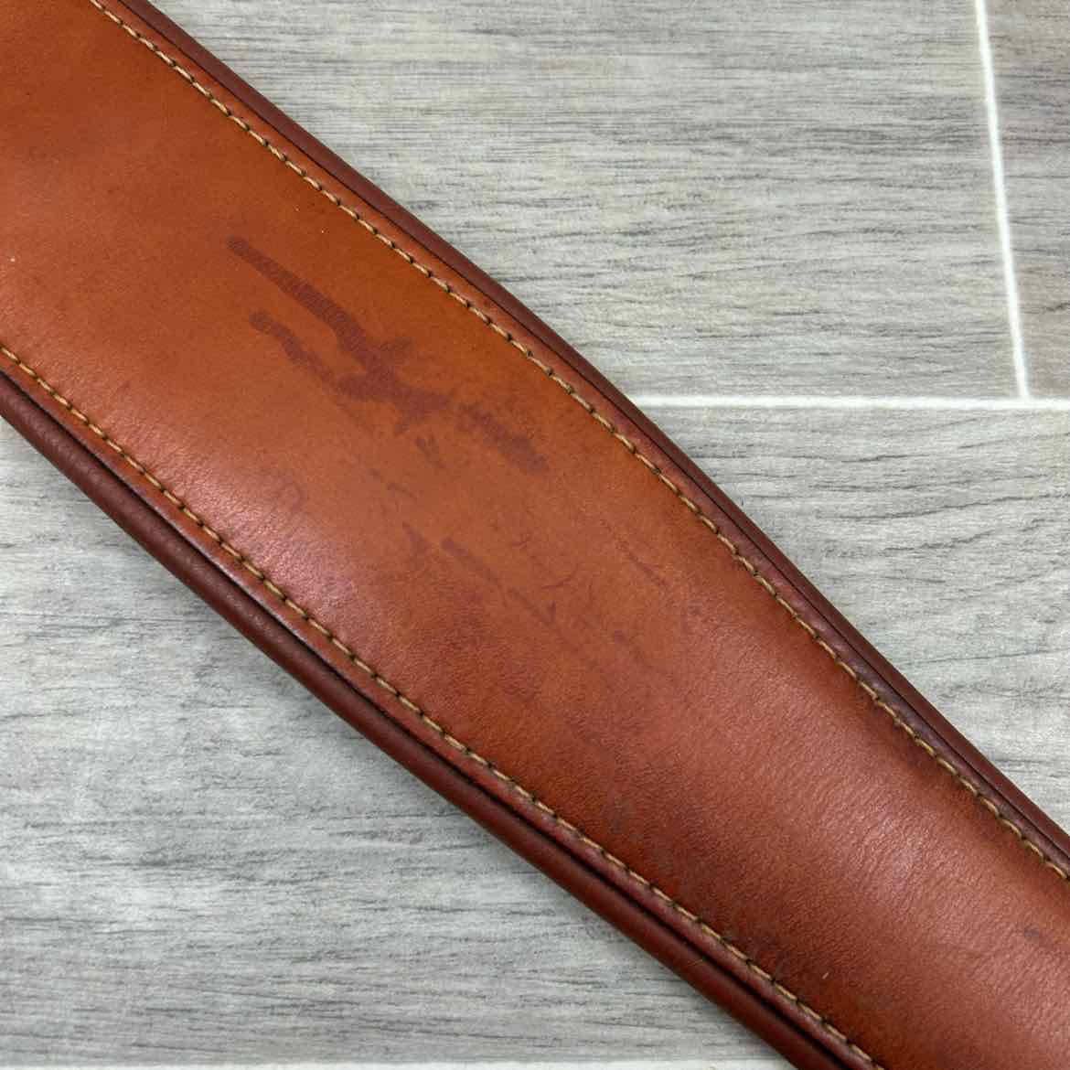 Edgewood Fancy Stitched Girth with Double End Elastic, Brown, 56"