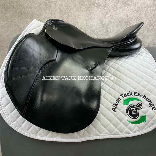 **SOLD** 2003 Kieffer Norbert Koof FL All Purpose Jump Saddle, 17" Seat, Medium Wide Tree, Wool Flocked Panels