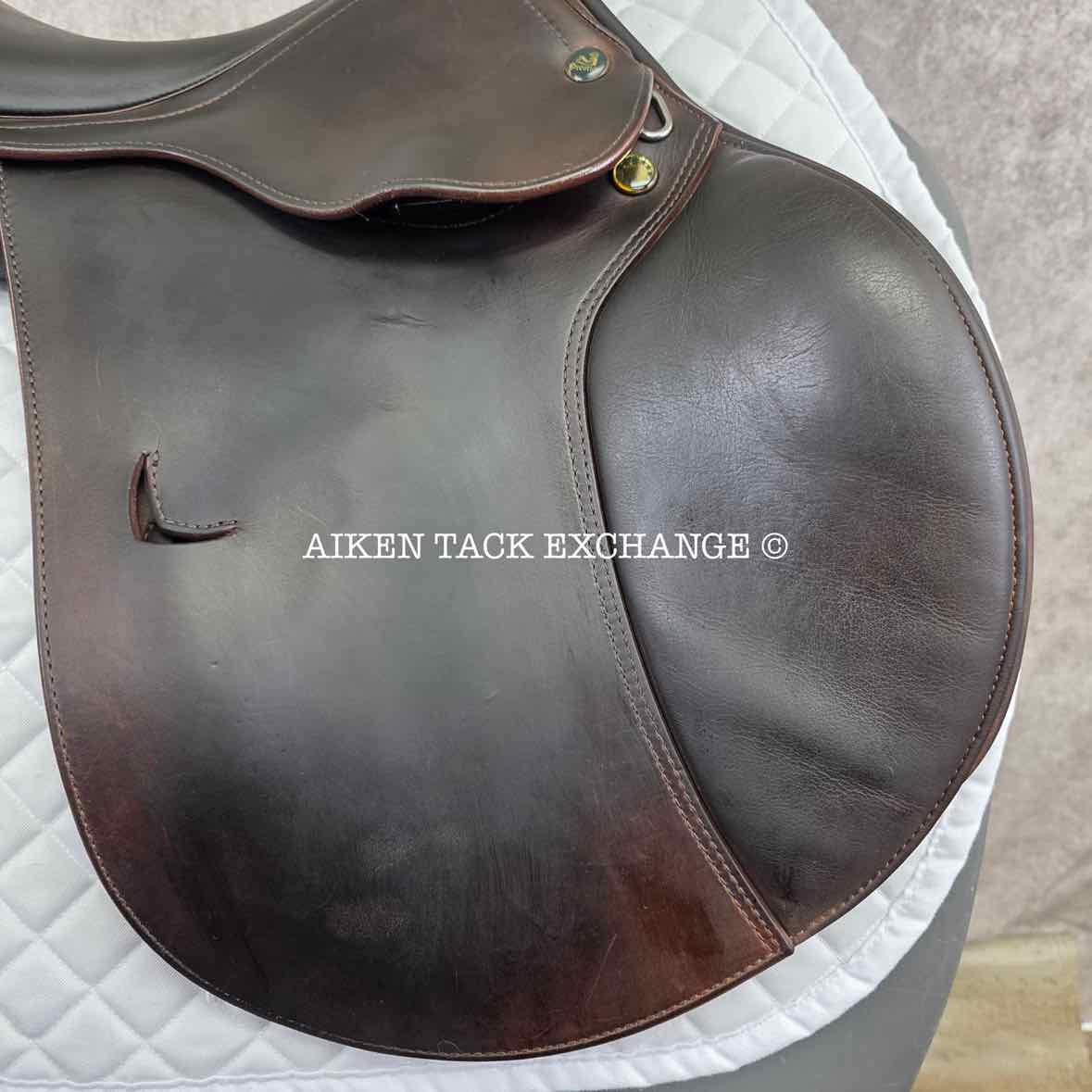 2012 Prestige Boston Close Contact Jump Saddle, 17" Seat, 33 Tree - Medium, Wool Flocked Panels