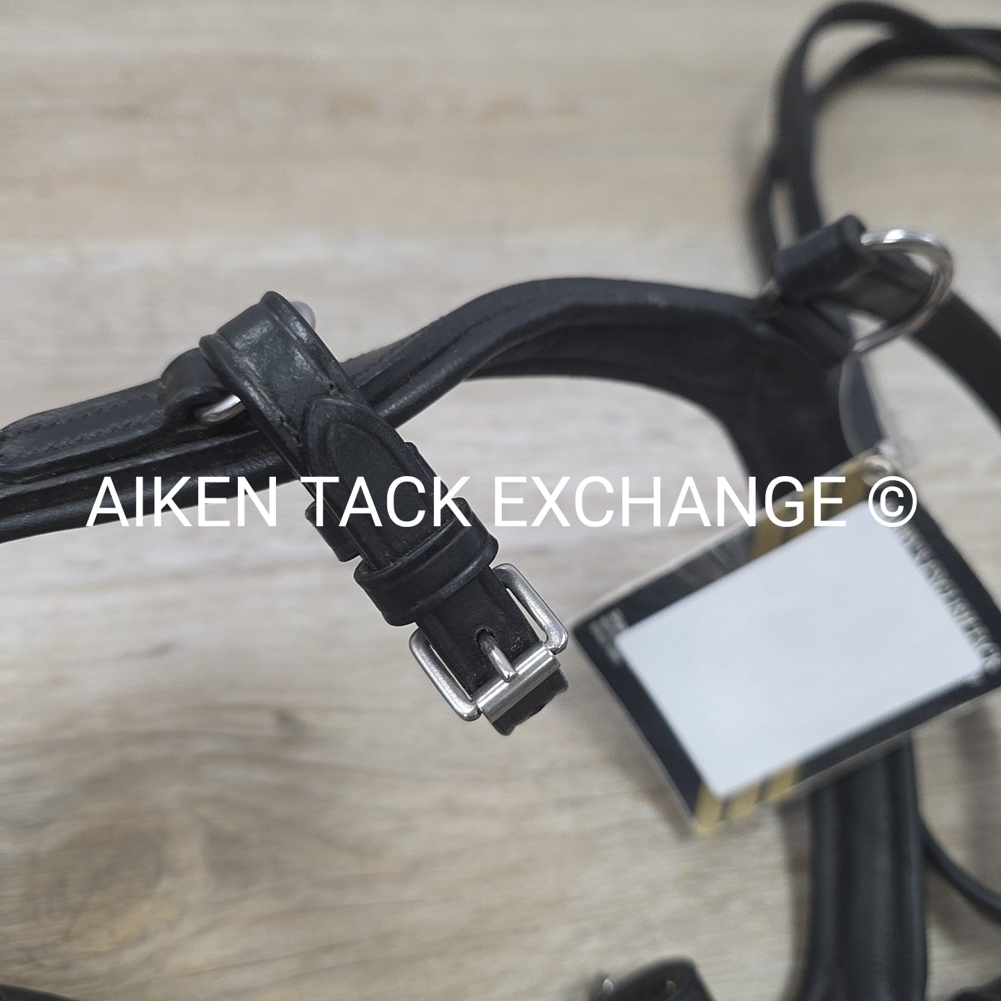 Bobby's English Tack Anatomic Bridle with Rubber Reins, Black, Size Full