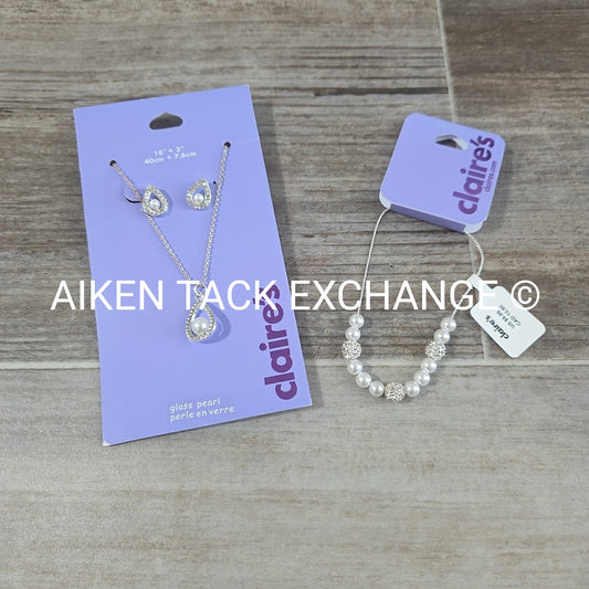 Claire's Bundle - 1 Bracelet, 1 Necklace, 1 Pair of Earrings