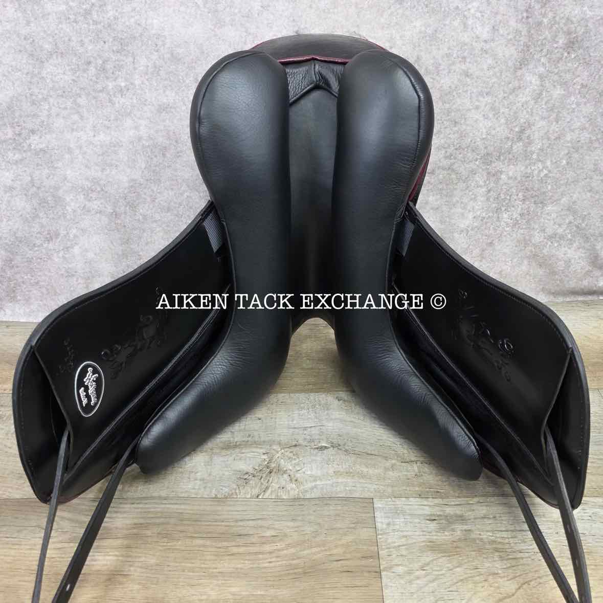 2022 Custom Saddlery Wolfgang Solo MKII Monoflap Dressage Saddle, 17.5" Seat - Short Flap, Adjustable Tree, Wool Flocked Panels