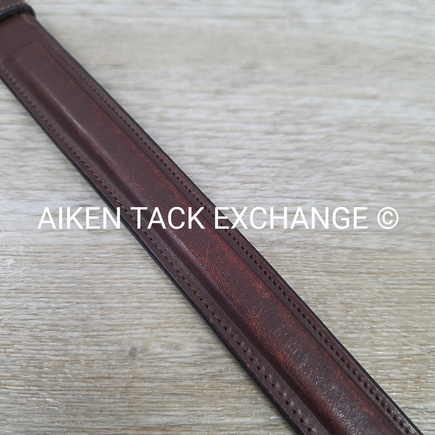 Raised Leather Belt, Brown, 32