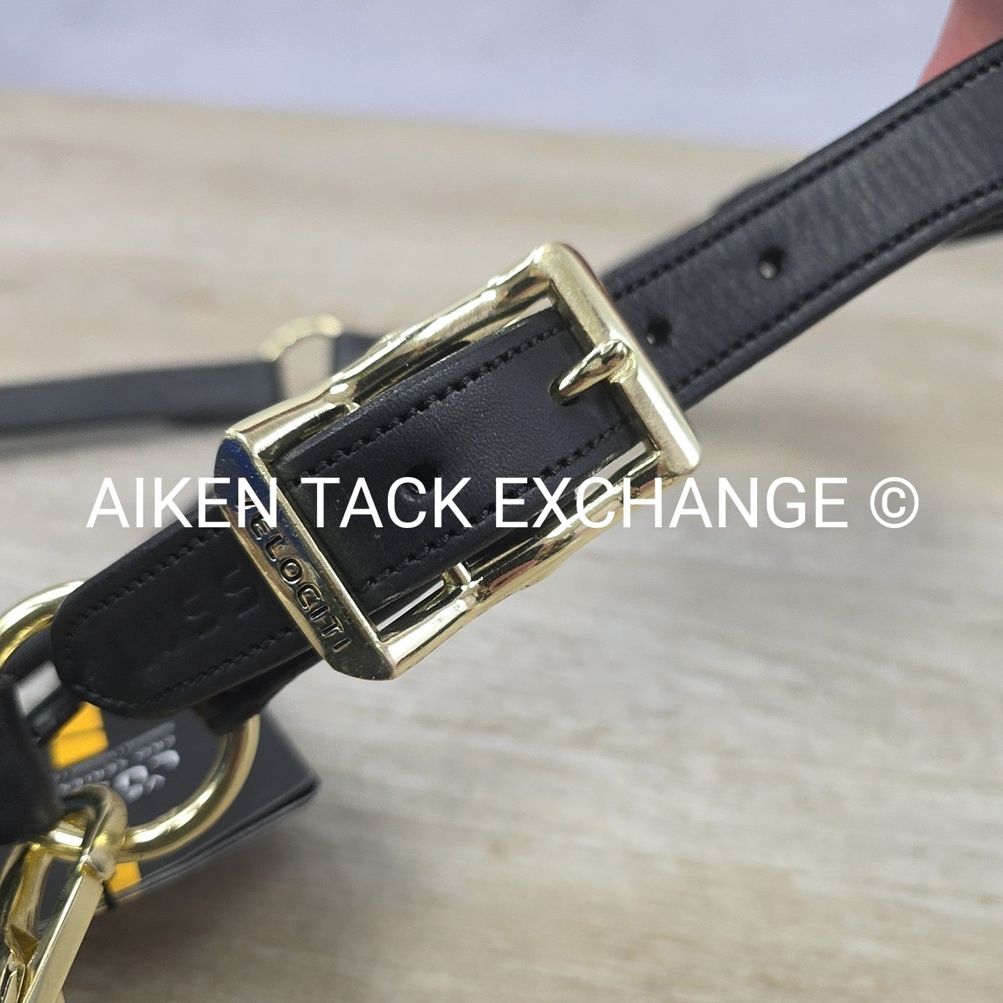 Shires Velociti Lusso Soria Control Leather Halter, Black, Size Full