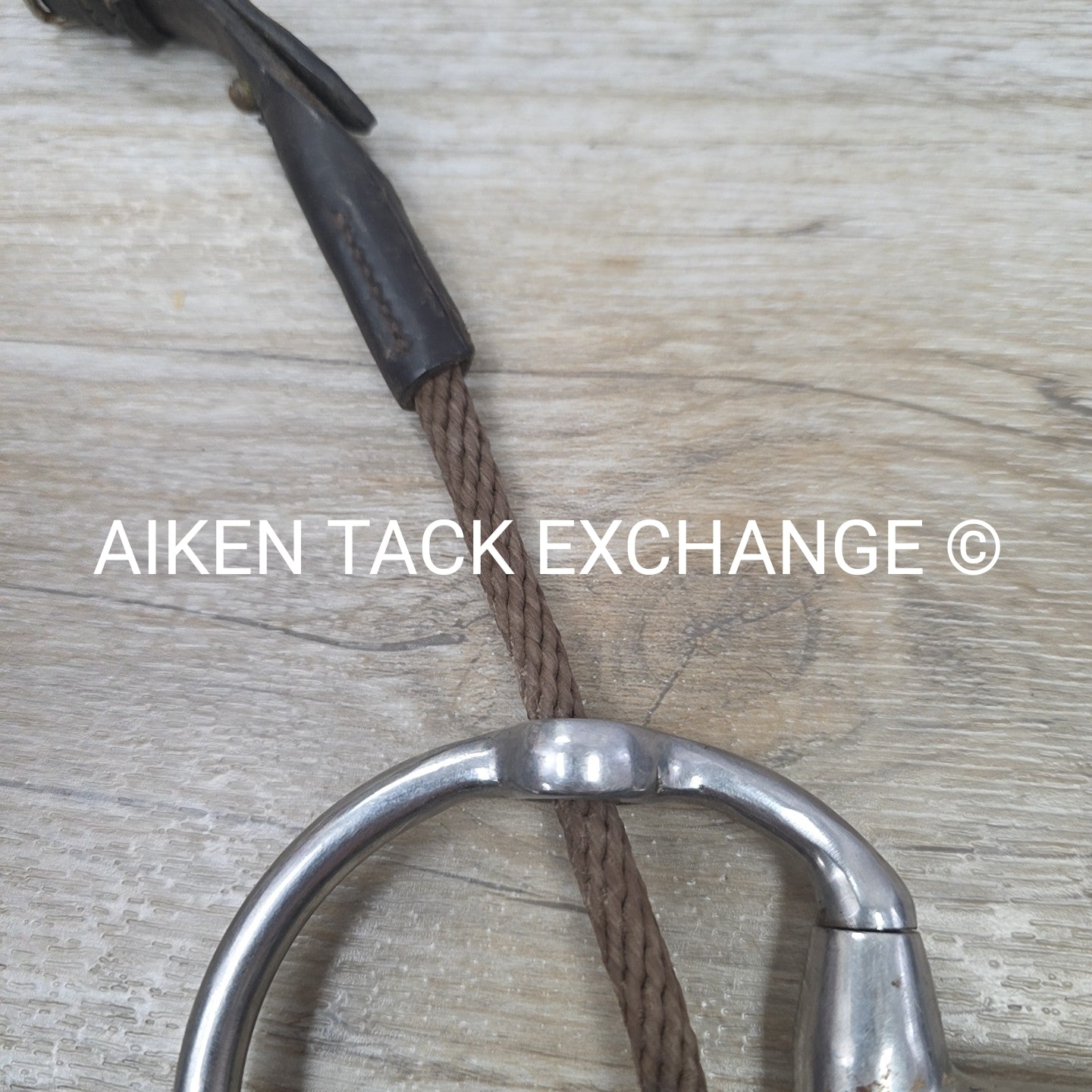 Single Joint Eggbutt Gag Bit with Rope Cheek Pieces 5.25"
