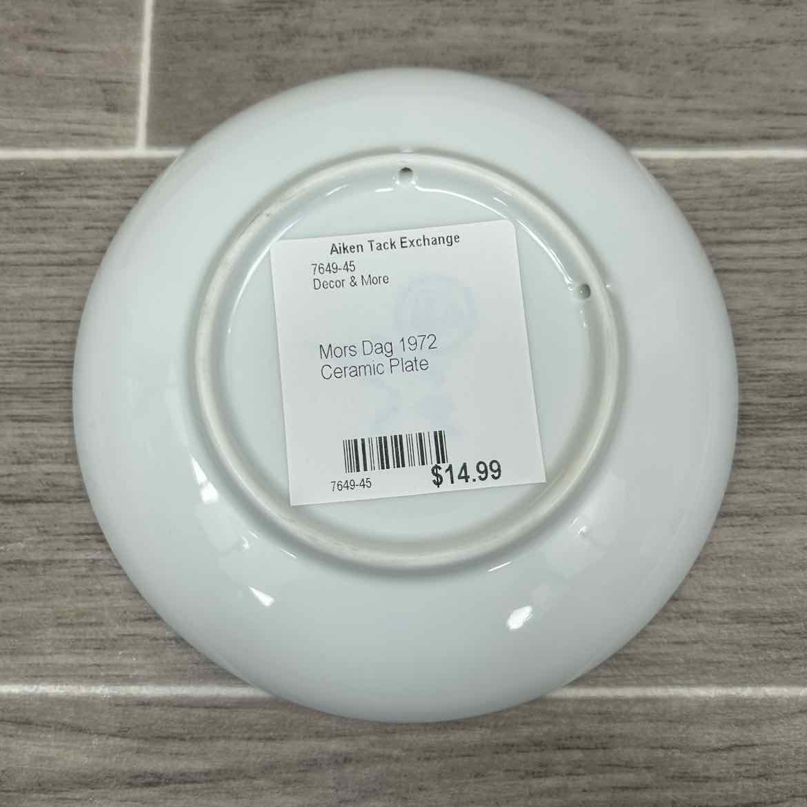 Mors Dag 1972 Ceramic Plate