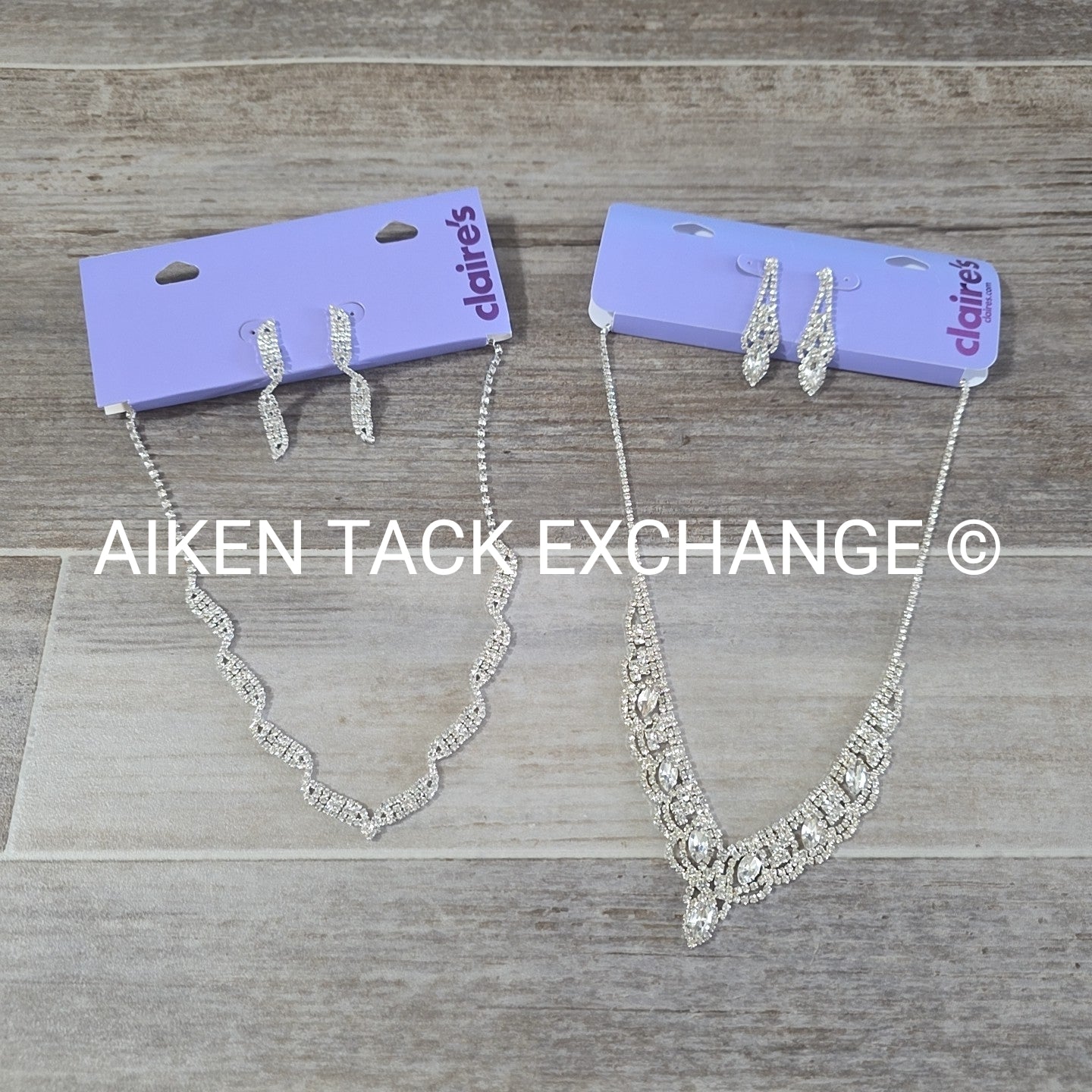 Claire's Bundle - 2 Pairs of Earrings, 2 Necklaces