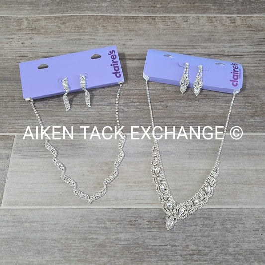 Claire's Bundle - 2 Pairs of Earrings, 2 Necklaces