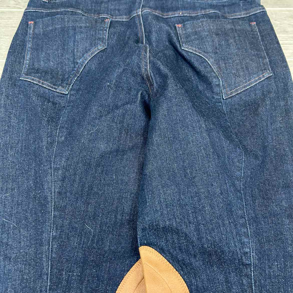 Kerrits Stretch Denim Knee Patch Breeches - Size L