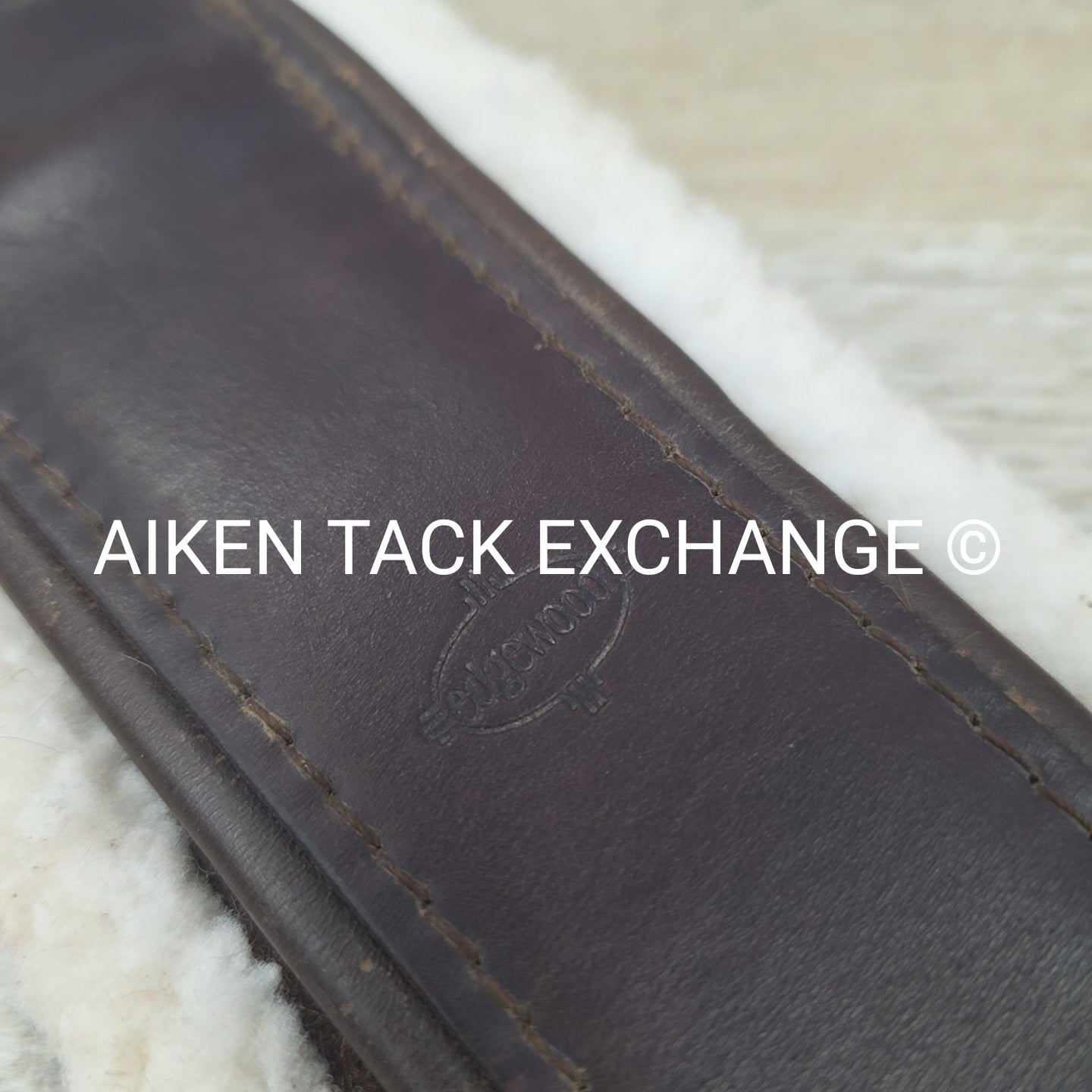 Edgewood Girth with Velcro Fleece & Double End Elastic, Brown, 56"