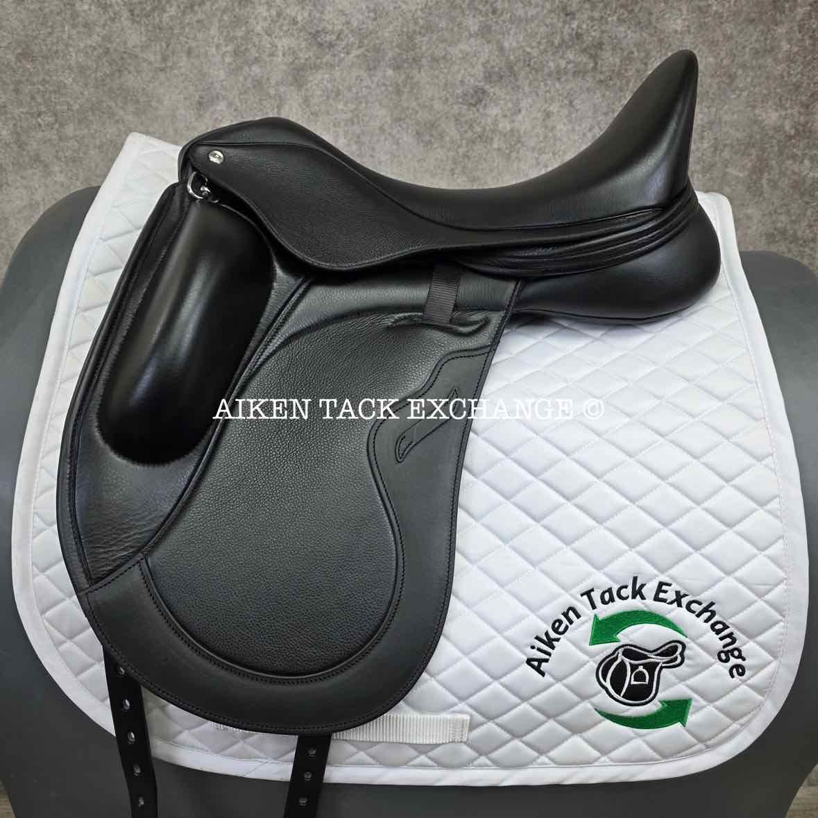 2023 Envy by Custom Saddlery Motion Monoflap Dressage Saddle, 18" Seat, Adjustable Tree, Wool Flocked Panels