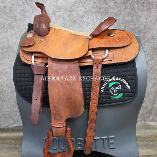 Billy Cook Saddlery 4693 Western Saddle, 16" Seat, Regular Tree - Semi QH Bars