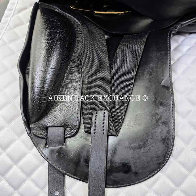 2001 Schleese Jane Savoie Dressage Saddle, 17" Seat, MW/W Tree, Wool Flocked Panels