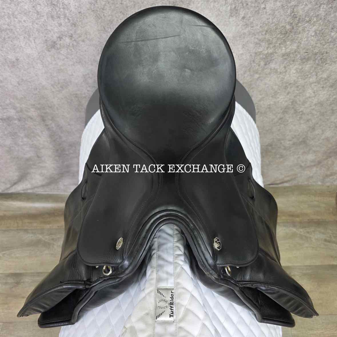 1986 Kieffer Udo Lange Dressage Saddle, 17" Seat, Narrow Tree, Wool Flocked Panels