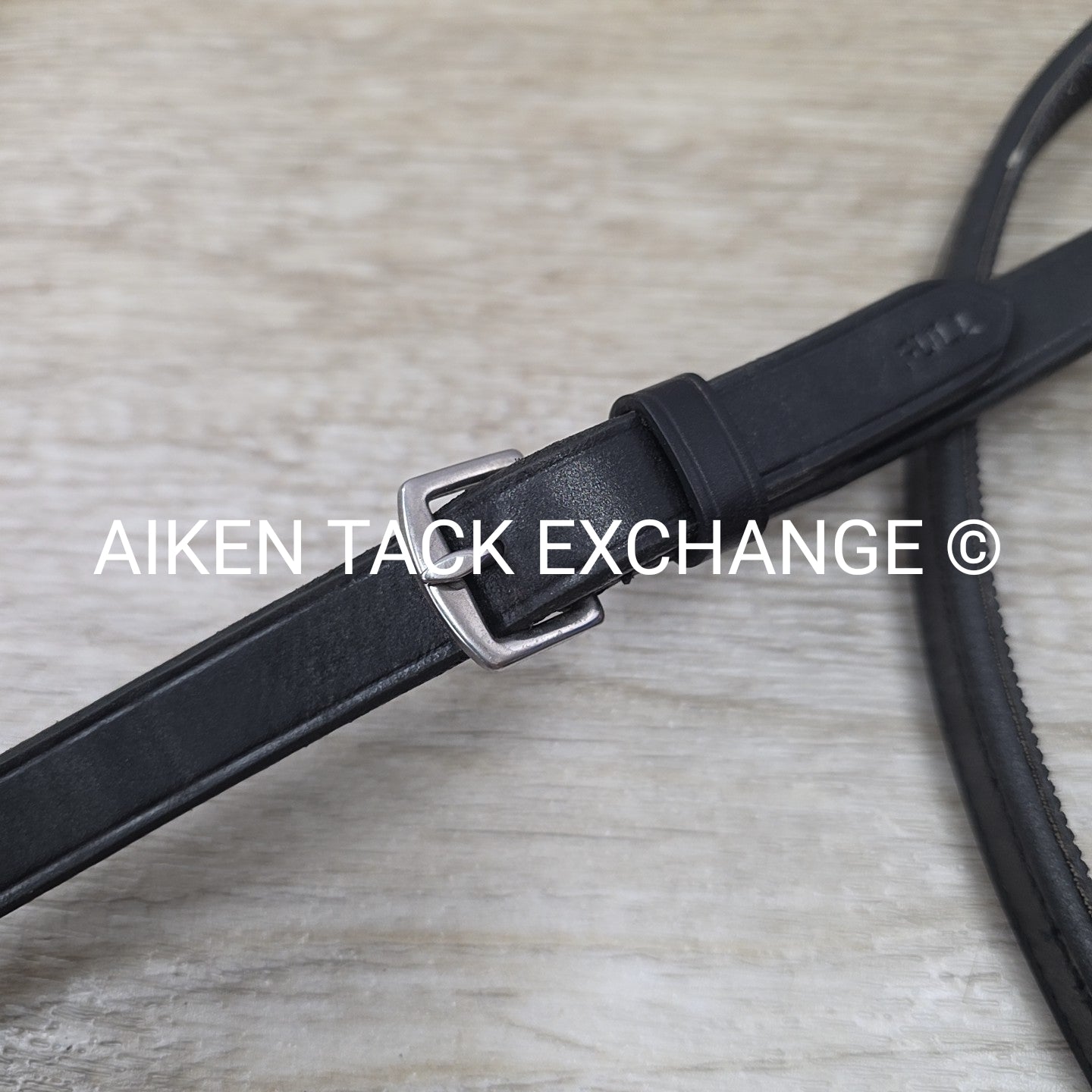 Rubber Lined Reins, Black, Full