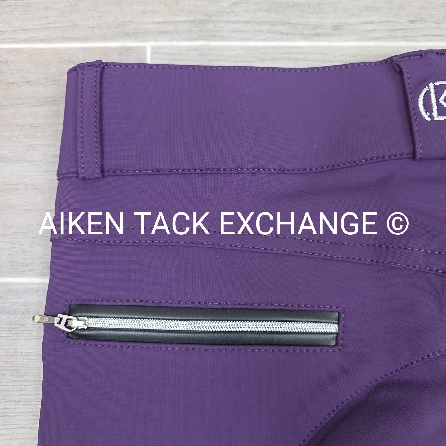 KL Select Gabrielle Knee Patch Breeches, Purple, Women's Size 24R