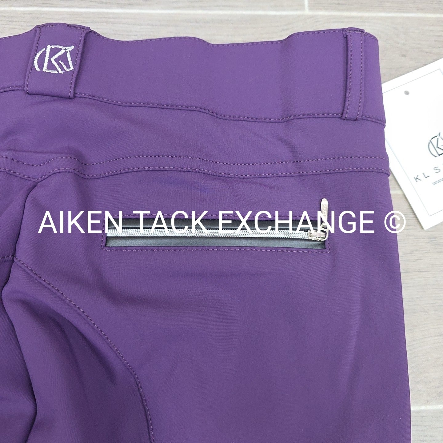 KL Select Gabrielle Knee Patch Breeches, Purple, Women's Size 30R