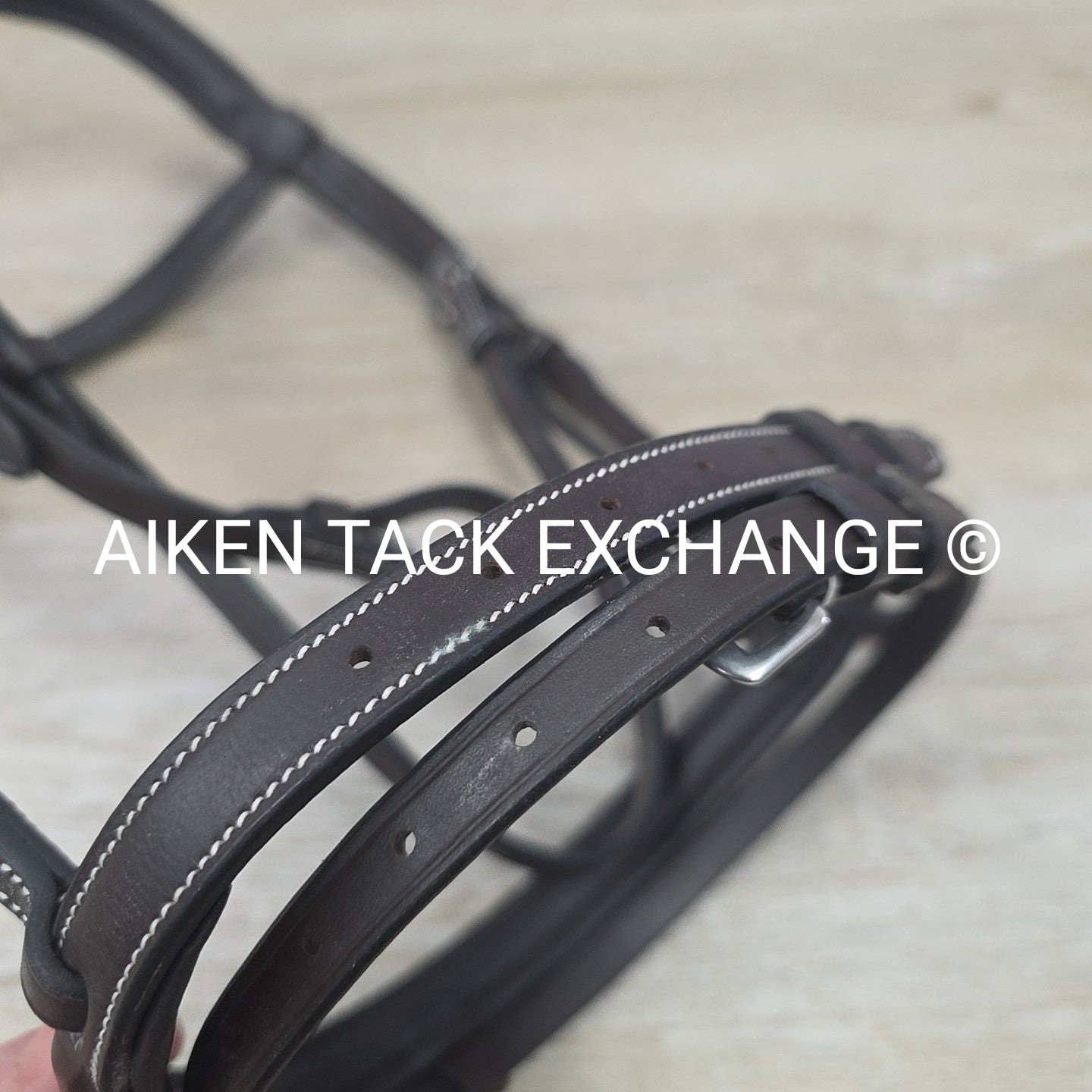 HDR Pro Mono Crown Flash Bridle with Rubber Reins, Havana, Size Cob