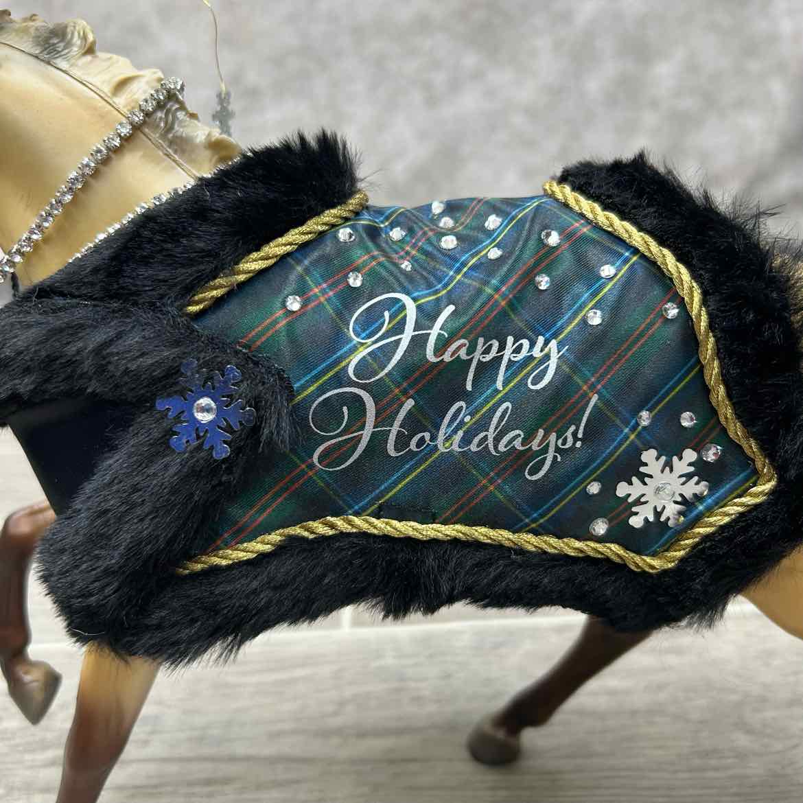 Breyer Brown Prancing Stallion with Holiday Blanket