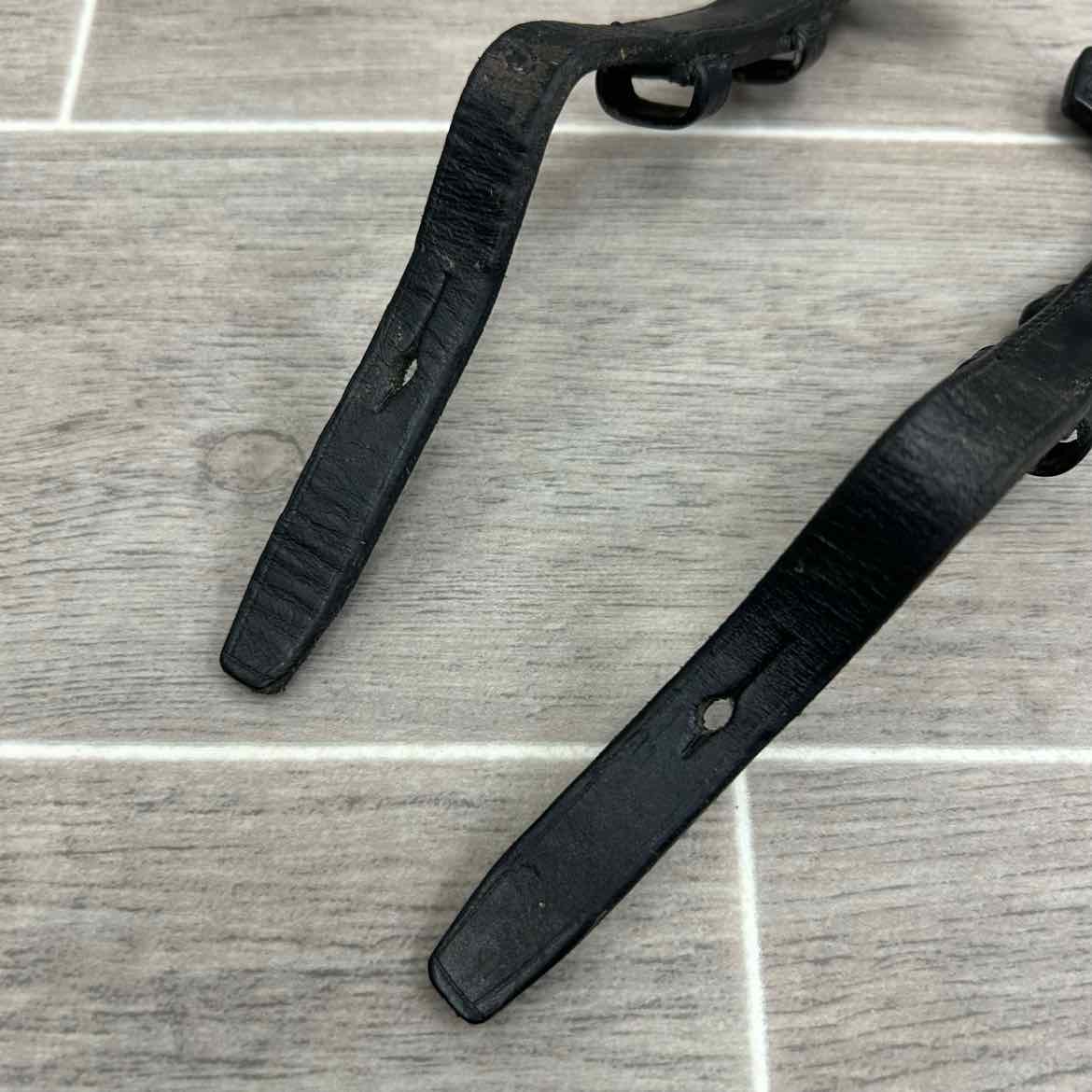 Stubben NT Leather Reins with Extra Grip Rubber Lining, Black, 55"