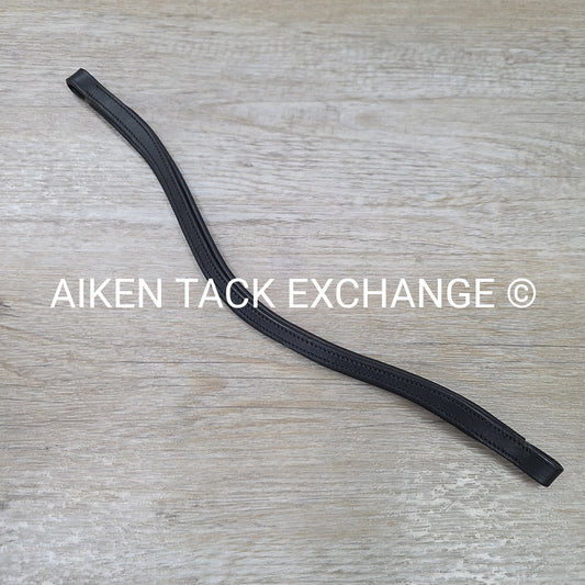 Padded Curved Browband, Black, Size Cob