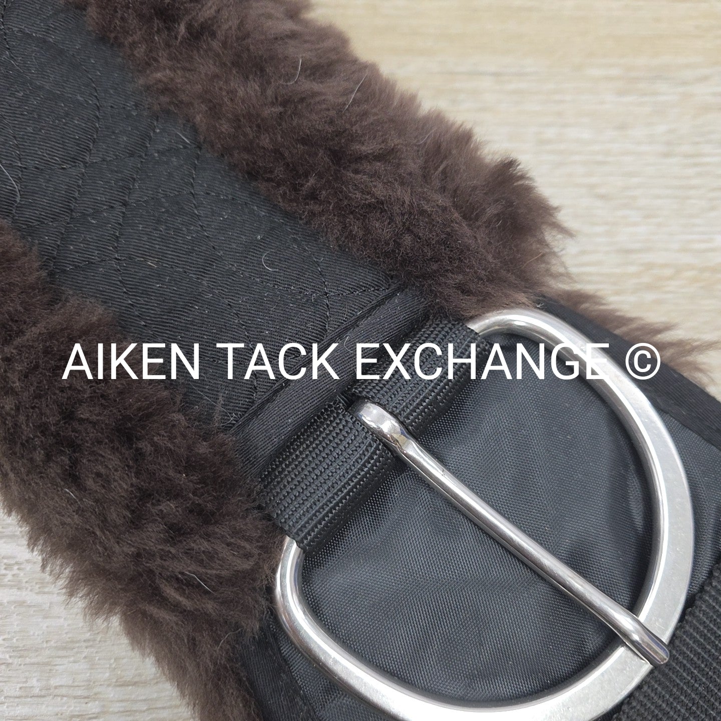 CAS Equestrian Sheepskin Cinch, Brown, 24"