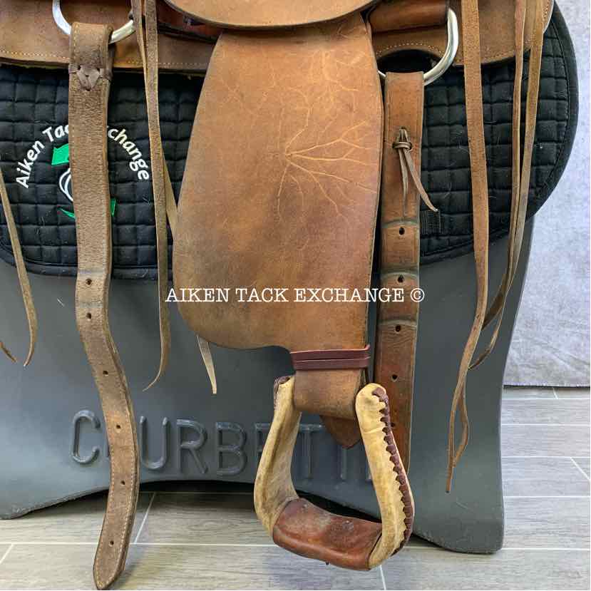**SOLD** Marty Byrd Saddle Shop Roping Western Saddle, 16" Seat, Regular Tree - Semi QH Bars