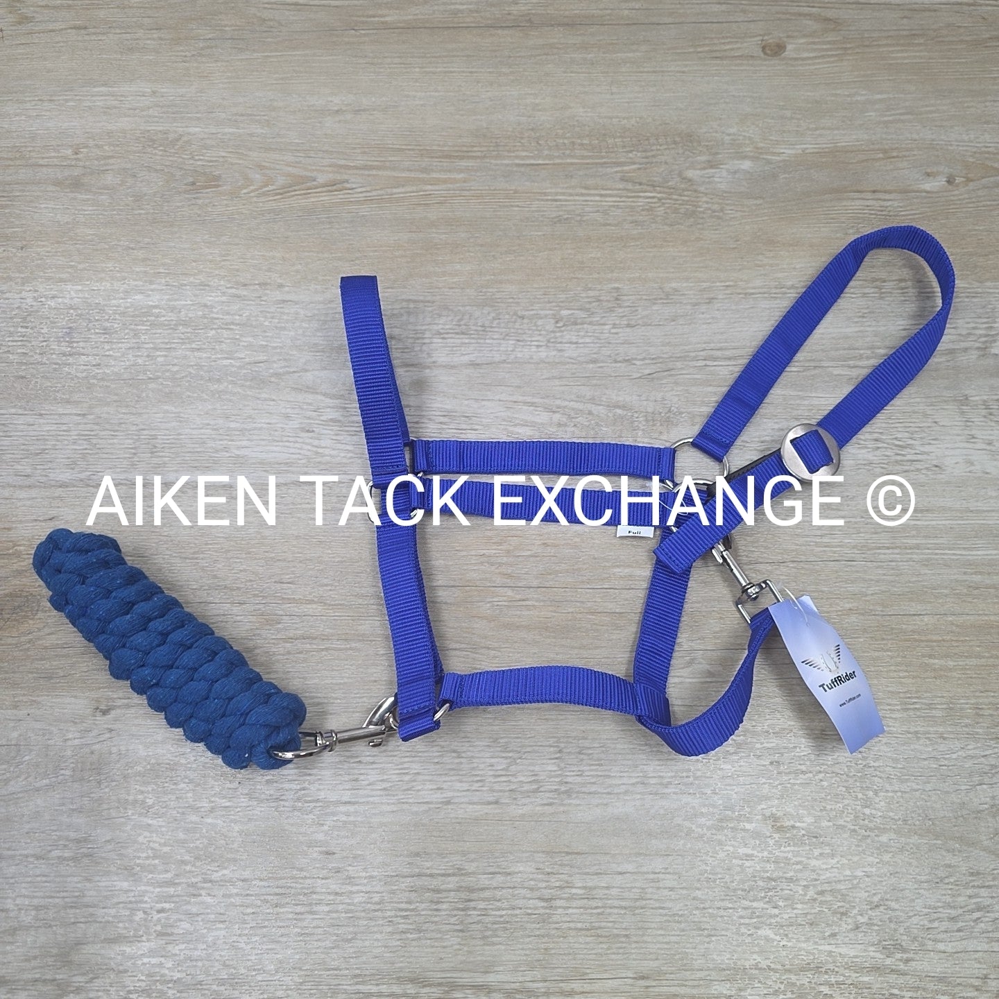 TuffRider Breakaway Nylon Halter & Lead Rope Set, Blue, Size Full