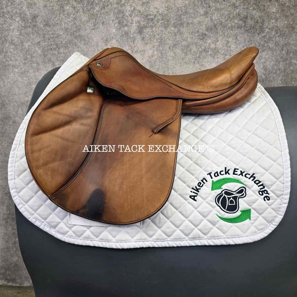 2012 Stubben Zaria Deluxe Jump Saddle, 17.5" Seat with Biomex, 30cm Tree - MW, Foam Panels