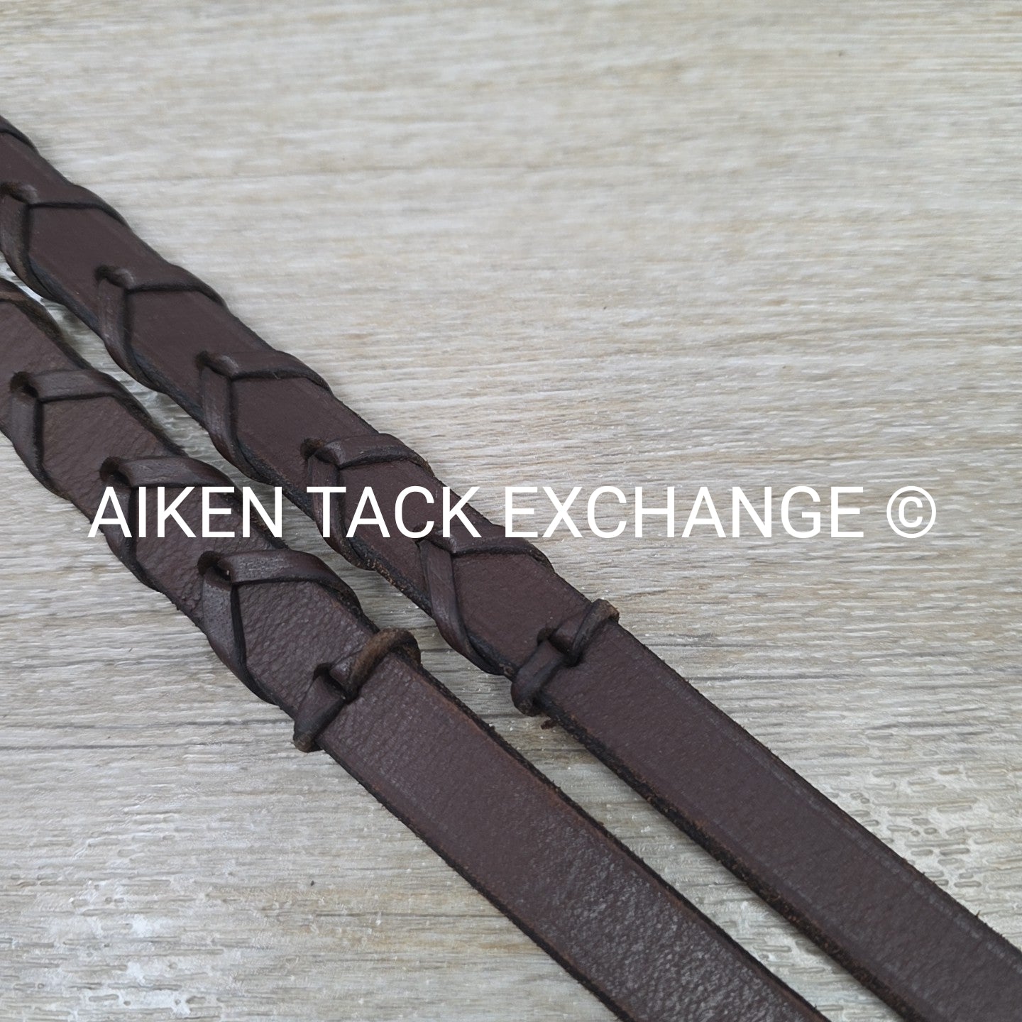 Plain Laced Reins, Brown, 58"