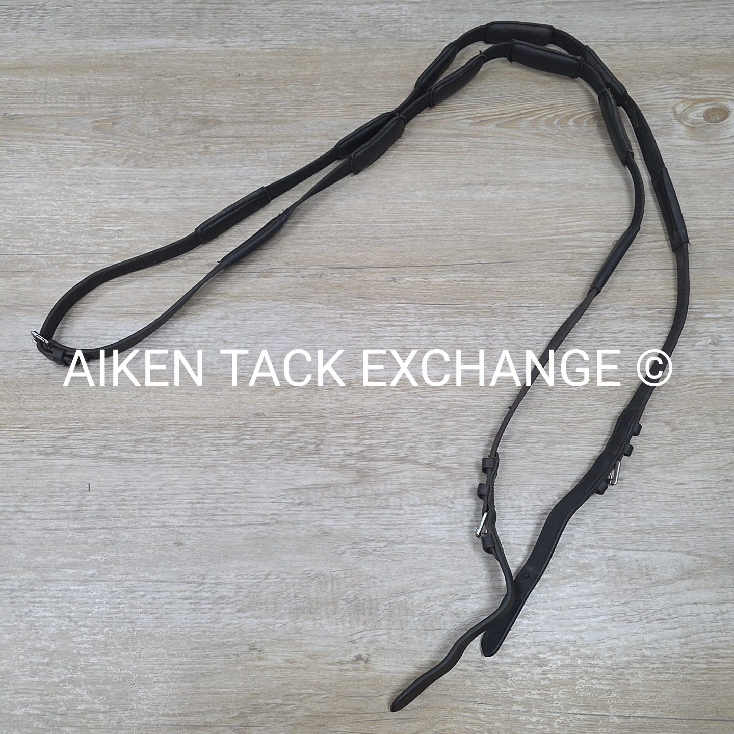 Correct Connect Intermittent Padded Reins, Black, 48"