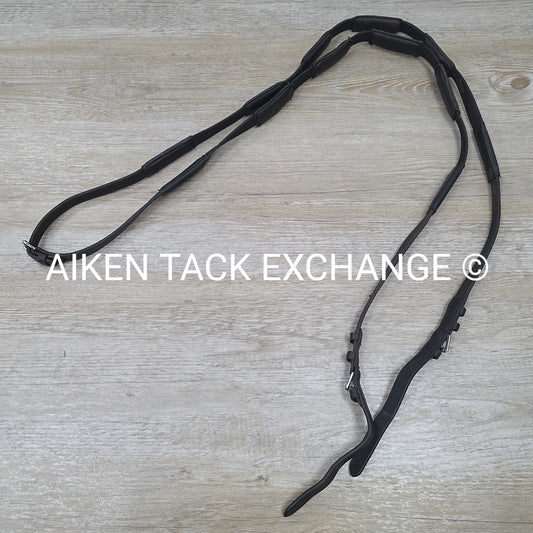 Correct Connect Intermittent Padded Reins, Black, 48"