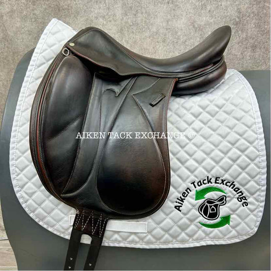 2005 Devoucoux Makila Monoflap Dressage Saddle, 18" Seat, 3A Flap, Medium/Medium Wide Tree, Foam Panels