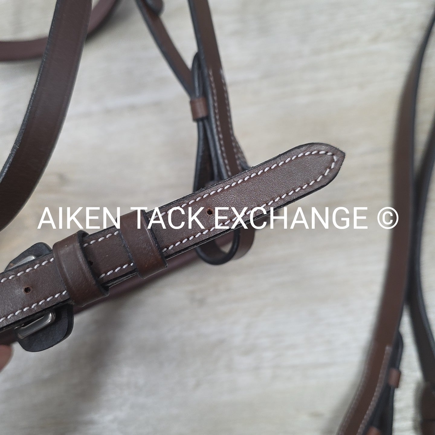 HDR Pro Mono Crown Padded Bridle with Reins, Australian Nut, Size Cob