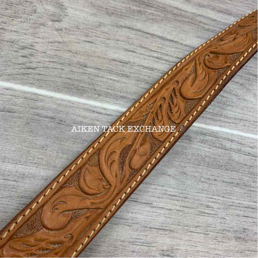 Chacon Tooled Leather Belt, Size 26 (no buckle)