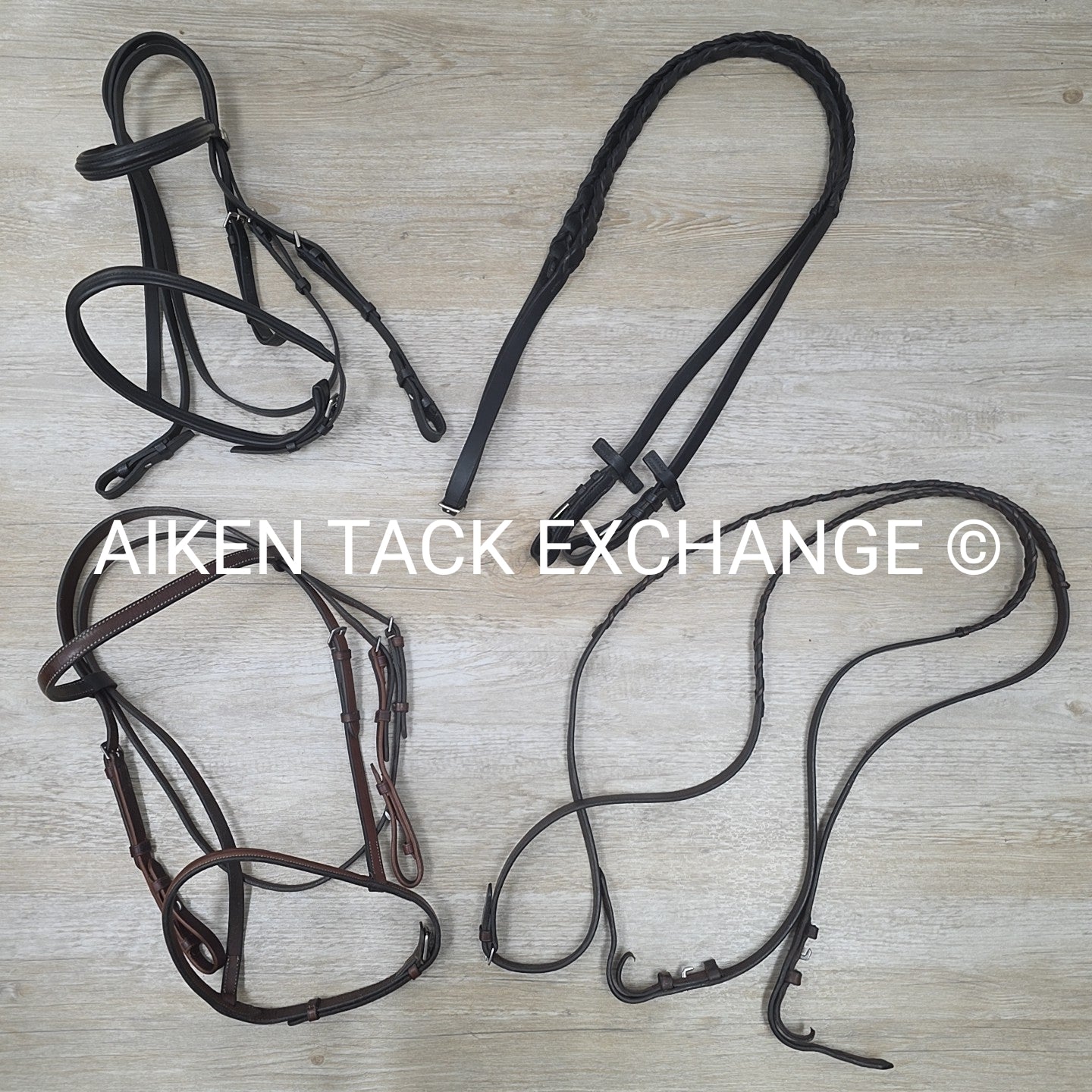 BARGAIN BUNDLE: Stubben Bridle with Reins & Unknown Brand Bridle with Laced Rein