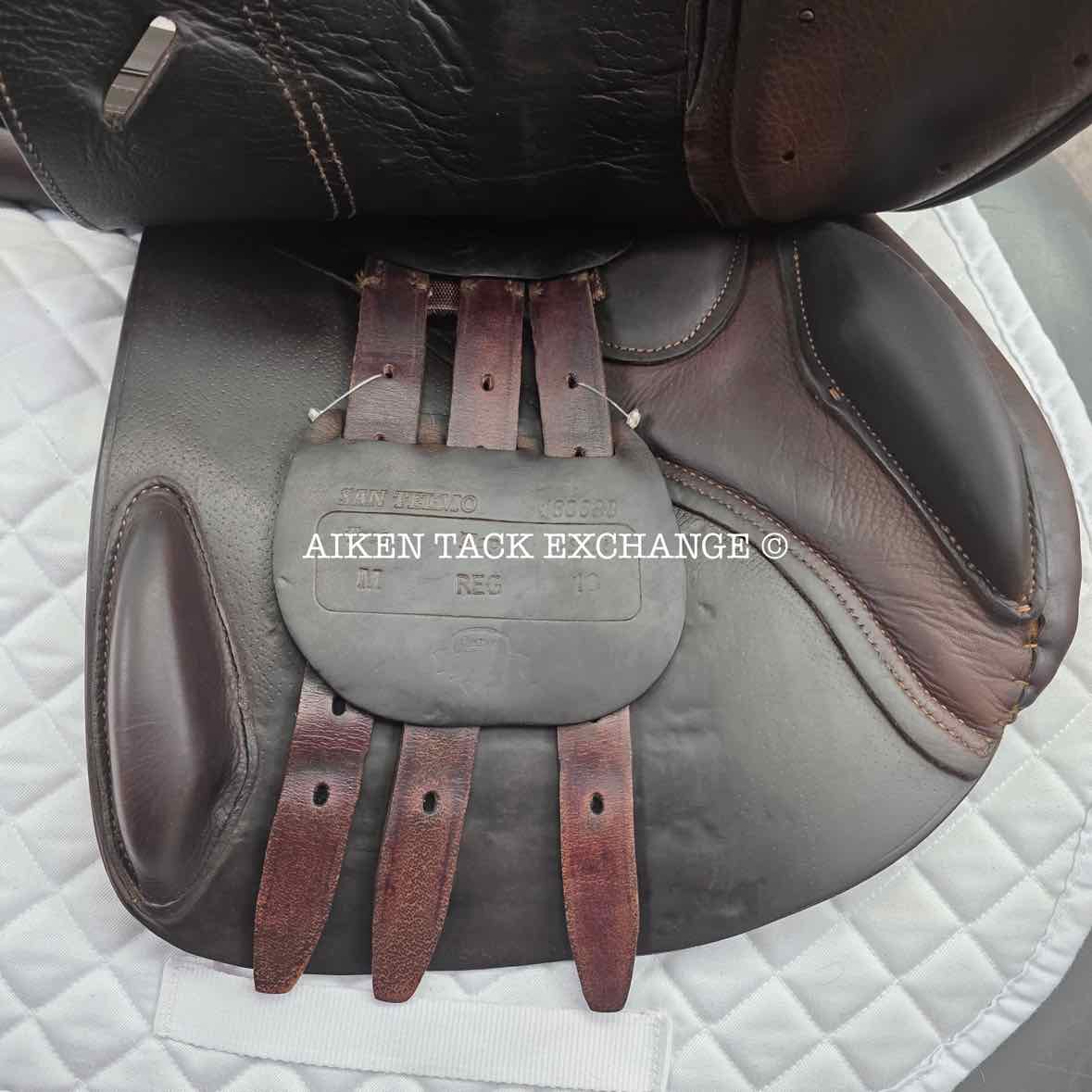 2017 Ovation San Telmo Close Contact Jump Saddle, 18" Seat, Adjustable Tree - XCH Changeable Gullet, Foam Panels
