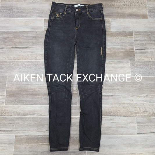 PS of Sweden Denim Silicone Grip Full Seat Breeches, Size 10 (EU 40)
