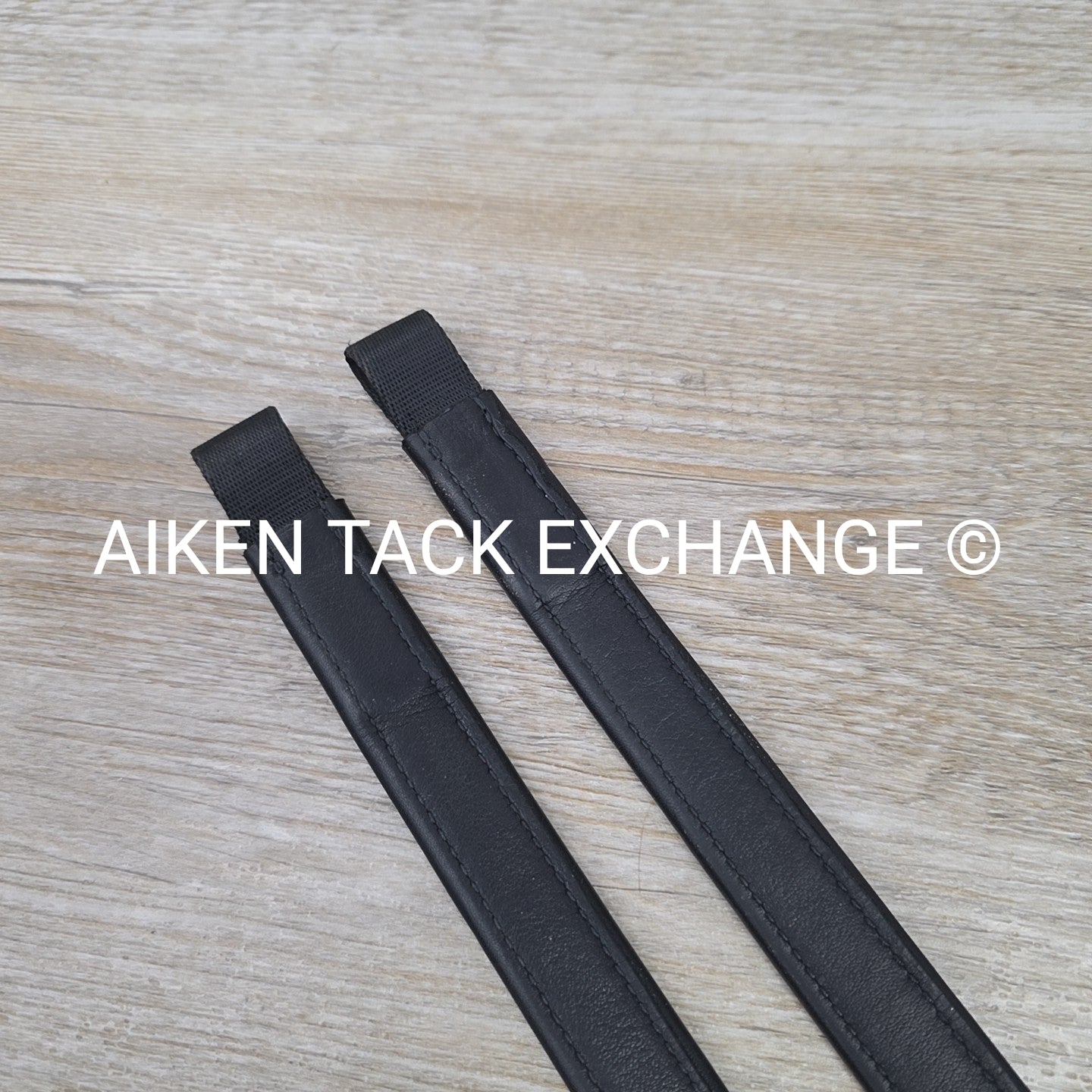 Equipe Mono Stirrup Leathers, Black, 145cm / 58"