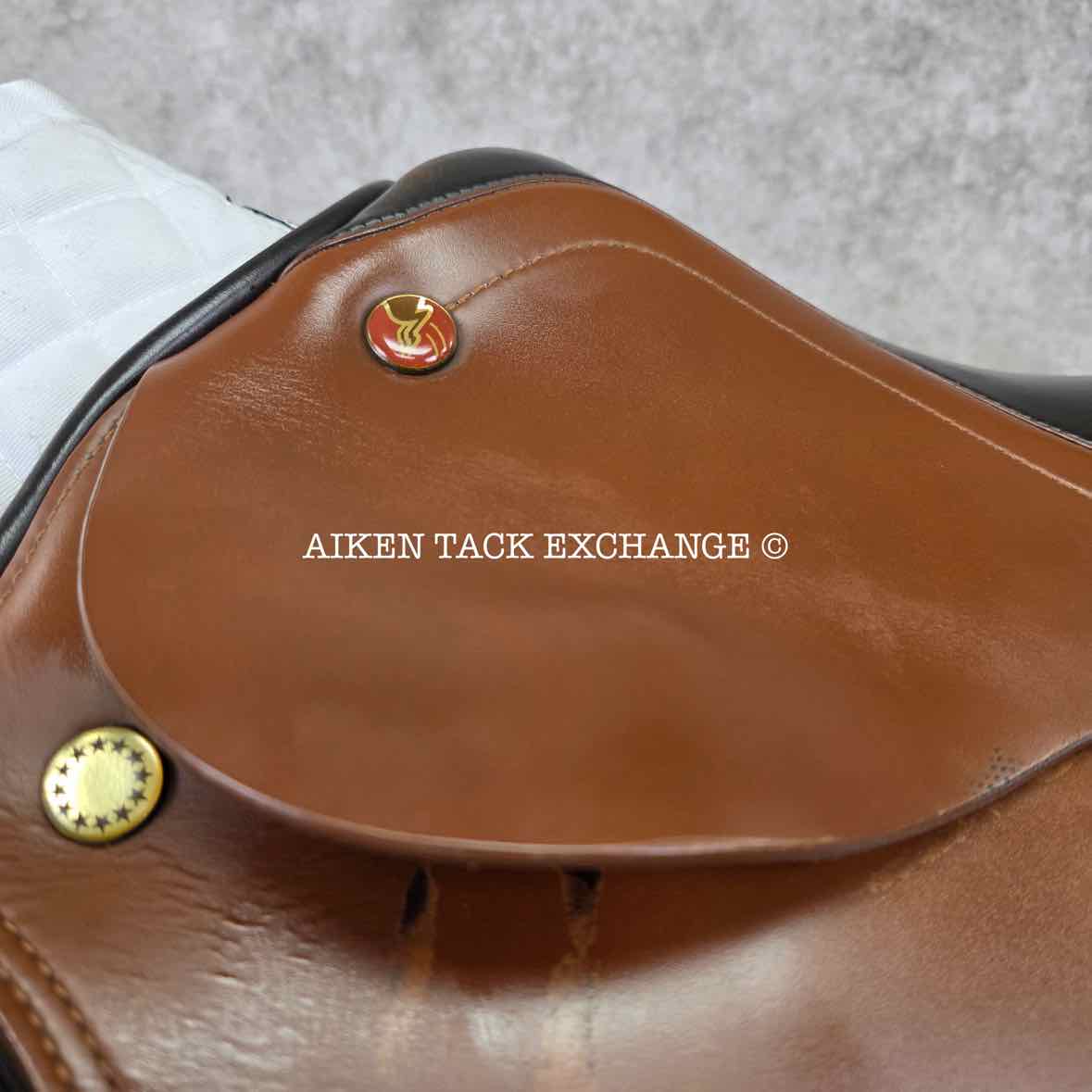 2005 Prestige Sidney Jump Saddle, 17" Seat, 33 Tree - Medium, Wool Flocked Panels