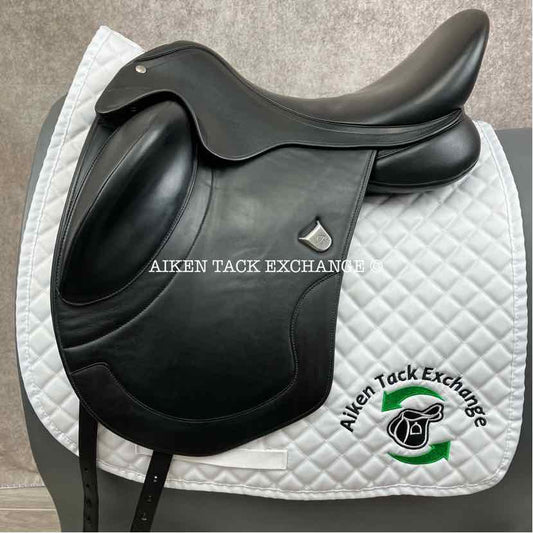 2021 Bates Artiste Luxe Monoflap Dressage Saddle, 17"-17.5" Seat (Size 1), Adjustable Tree - Changeable Gullet, Wool Flocked Panels