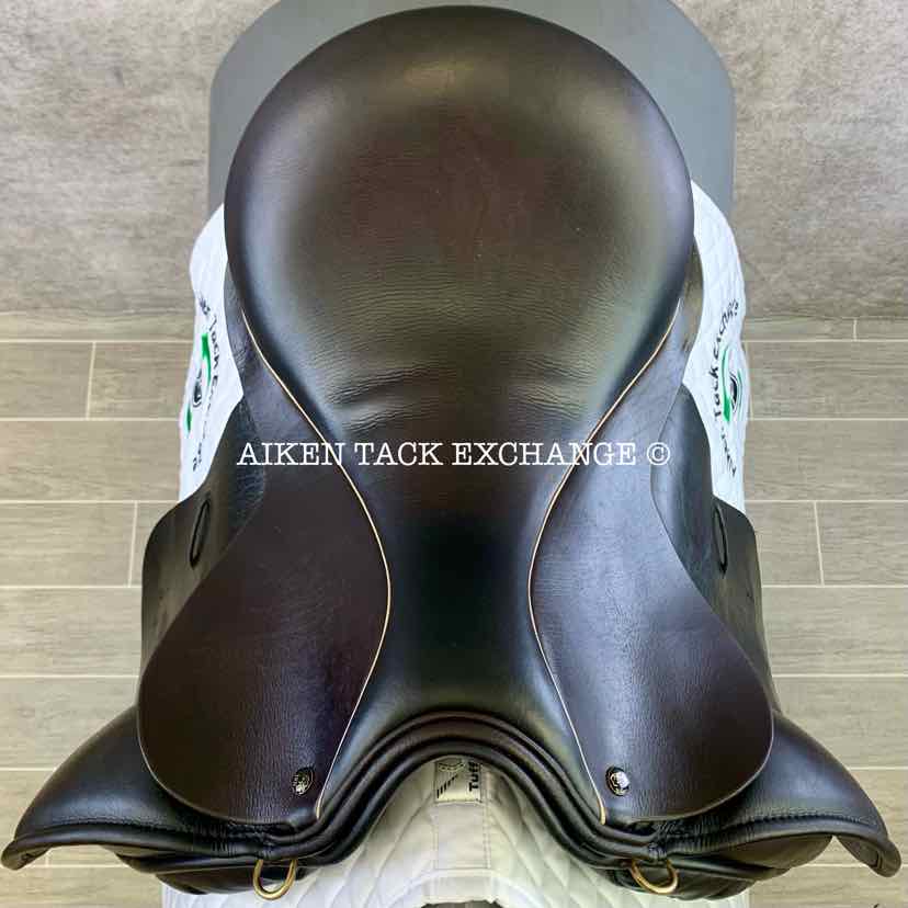 **SOLD** 2019 JRD Bella Dressage Saddle, 17.5" Seat, Medium Tree, Wool Flocked Panels