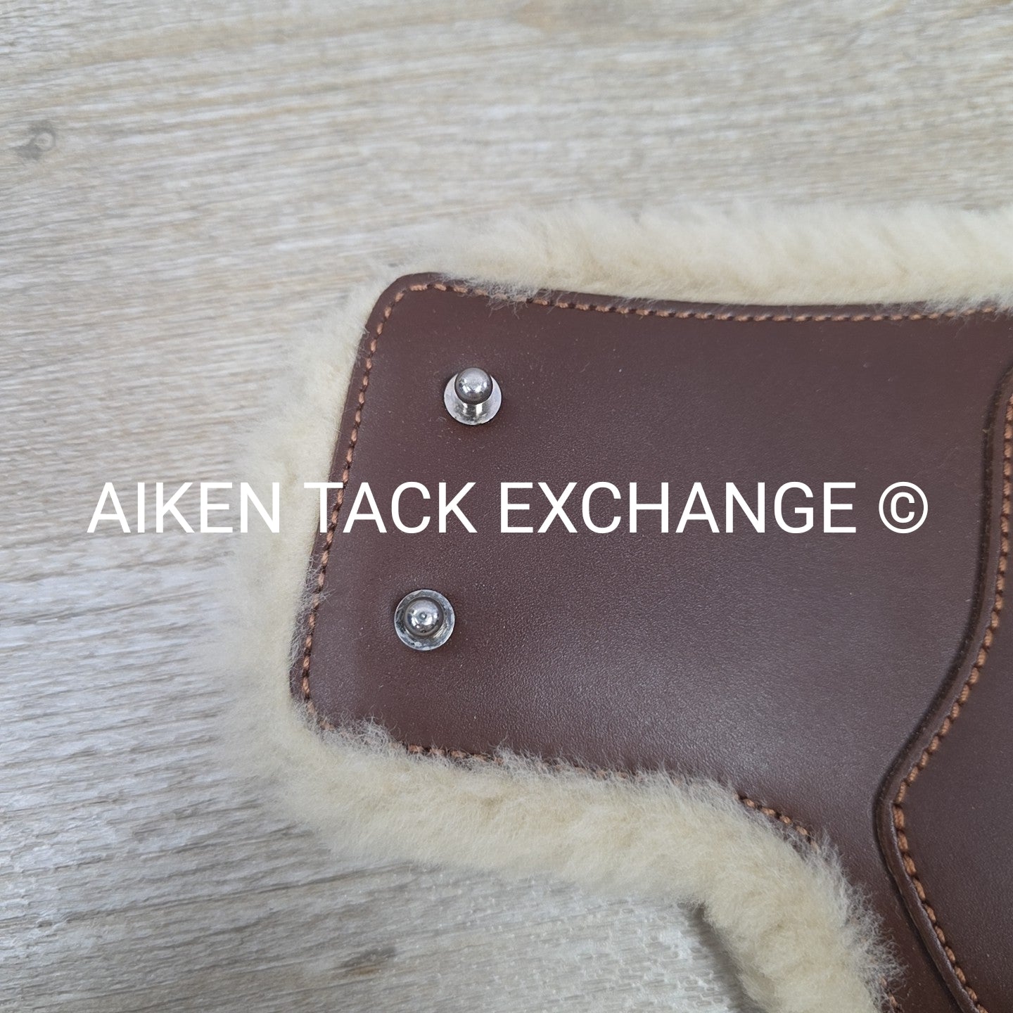 Prestige Sheepskin Lined Leather Hind Fetlock Boots, Brown, Size Large