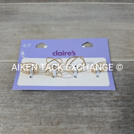 Claire's Ring Set (4) - Size 6/7