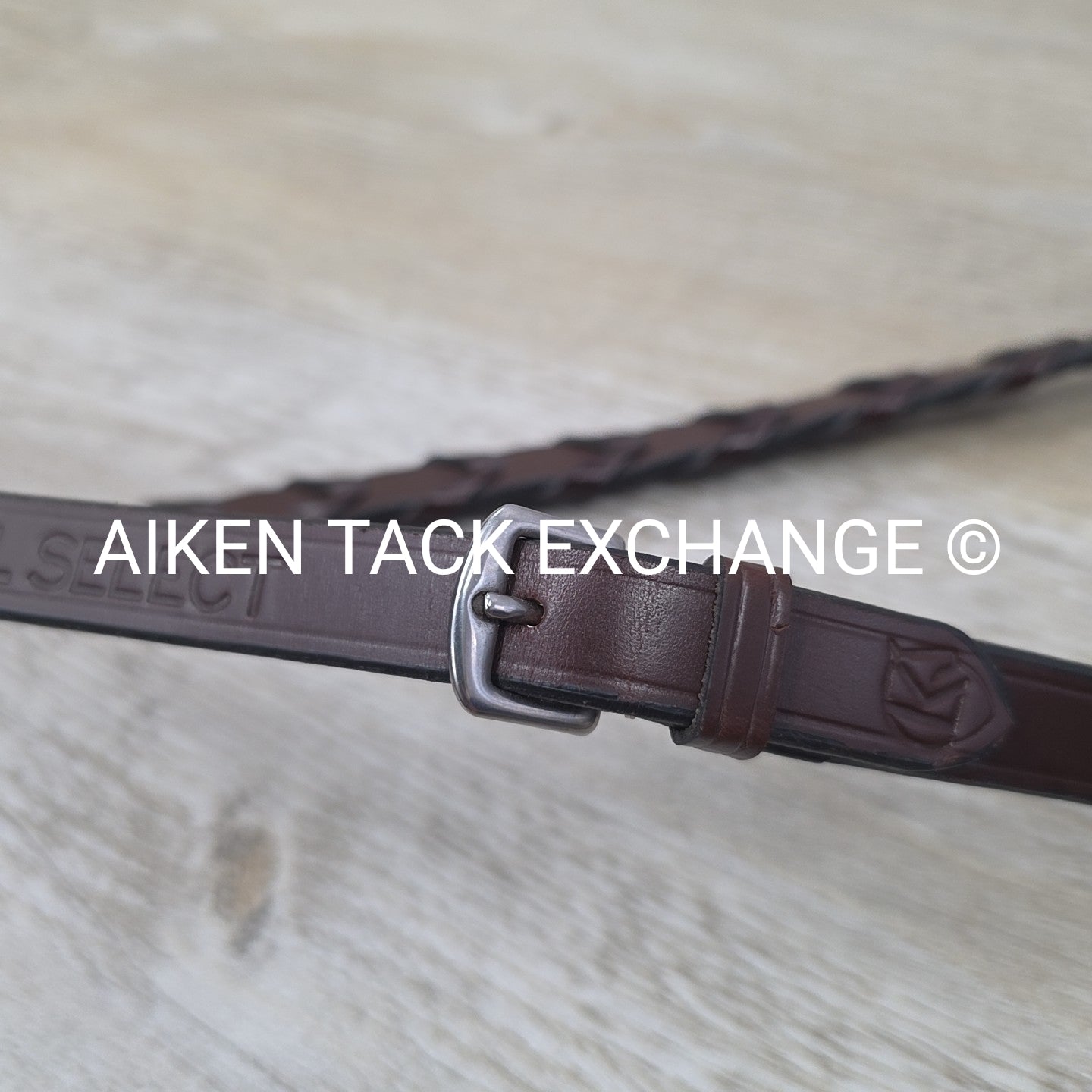 KL Select Square Raised Fancy Stitched Laced Reins, Brown, Size Full