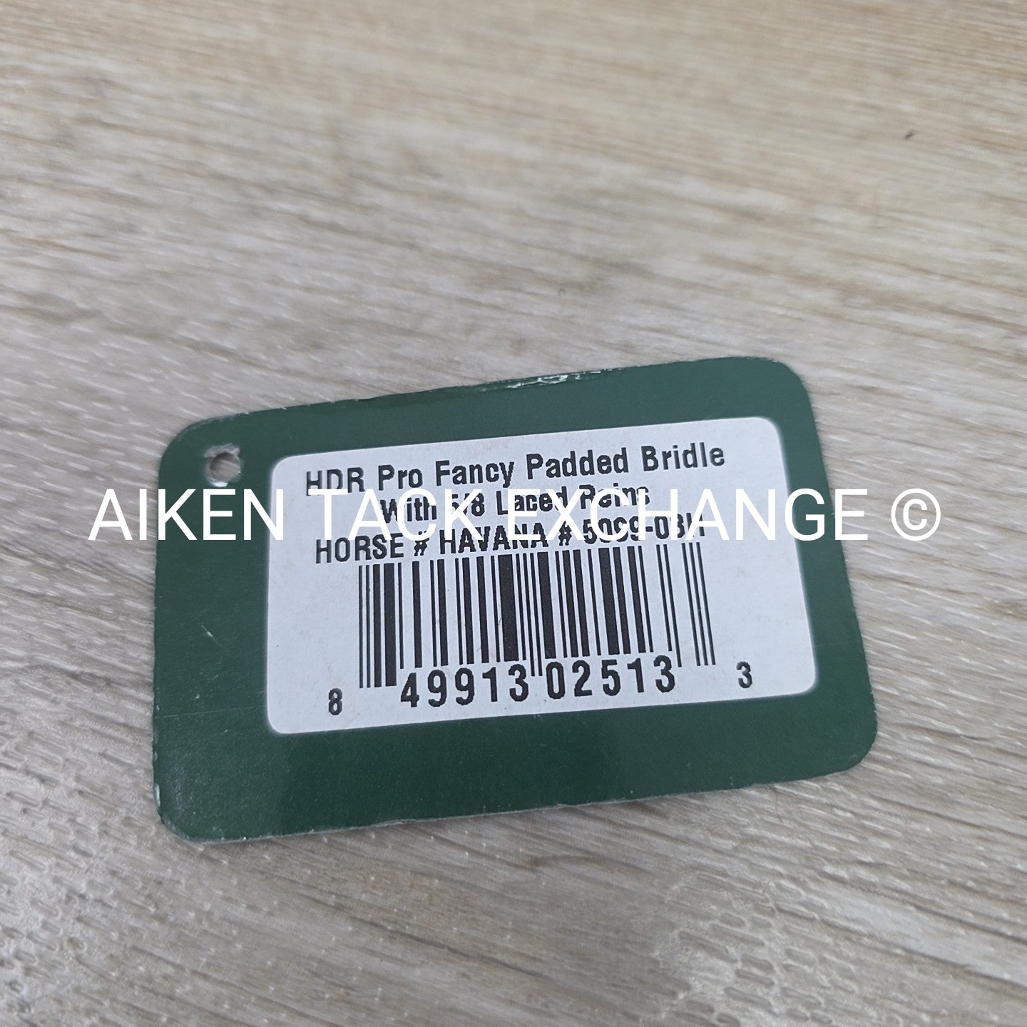 HDR Pro Mono Crown Fancy Stitch Padded Bridle with Reins, Havana Size Full/Horse