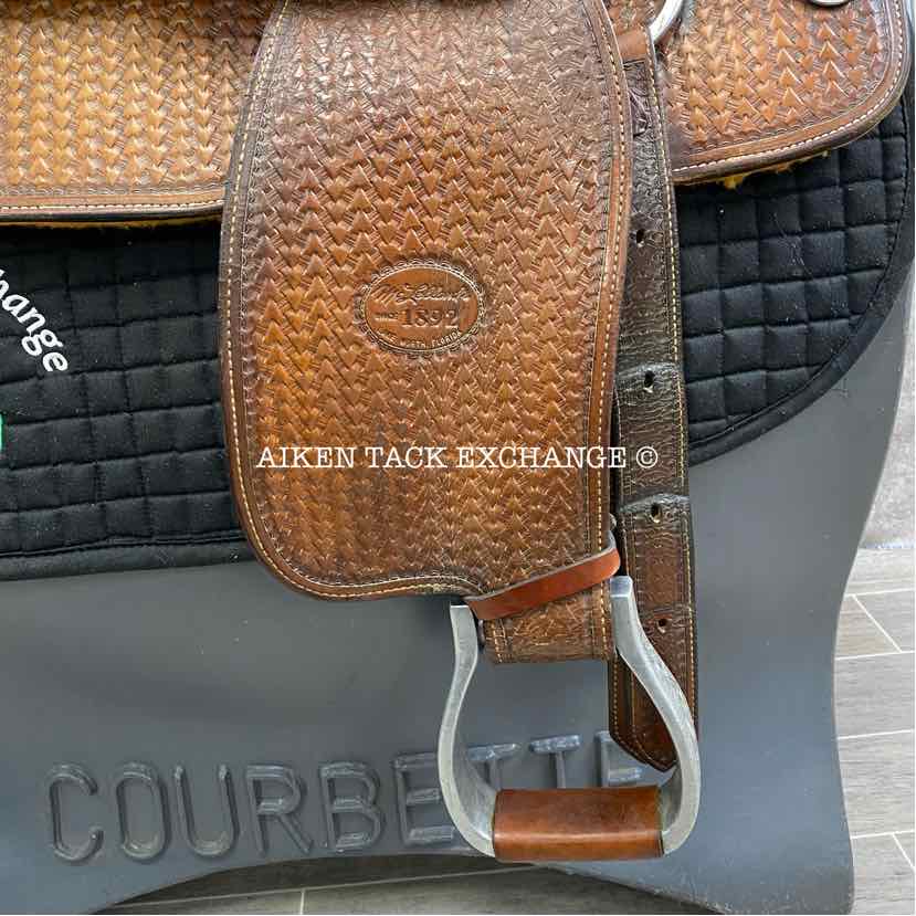 McLelland's Western Saddle, 14.5" Seat, Wide Tree - Full QH Bars