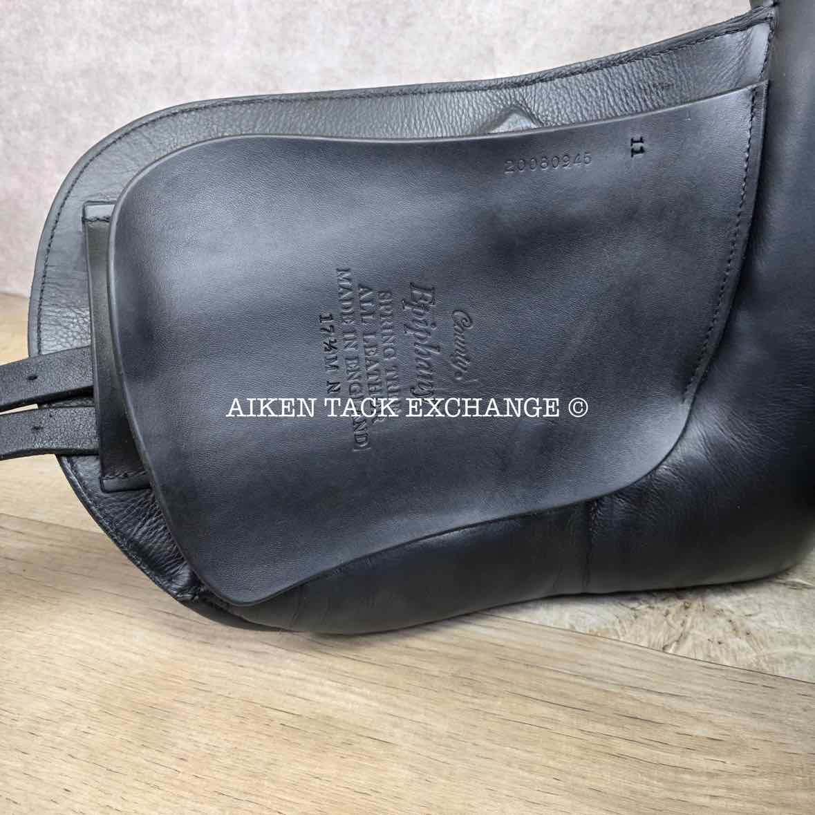**SOLD** 2020 County Epiphany Monoflap Dressage Saddle, 17.5" Seat, Medium Narrow Tree, Wool Flocked Panels